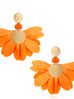 Kolczyki satynowe kwiaty pomarańczowe May KBL1226