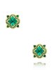 Kolczyki złote z zielonymi kryształkami Wish KSS1747