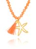 Naszyjnik długi z kryształkami pomarańczowy Summer Beach NSH0014