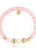 Bransoletka z różowymi muszlami i perłami Pearl and Shell BSH0133