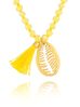 Naszyjnik długi z kryształkami żółty Summer Beach NSH0013