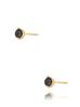 Kolczyki złote z czarnymi cyrkoniami Herington KSA0749