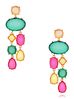 Kolczyki z kolorowymi kryształami Fiesta Gems KFF0268