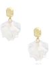 Kolczyki białe perłowe z płatkami Berenika KFF0104