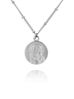 Naszyjnik srebrny z okrągłym medalikiem Matka Boska NSY0017