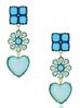 Kolczyki z niebieskimi kryształami Serenity KFF0249