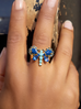 Pierścionek z niebieskim motylkiem Blue Butterfly PMI0111