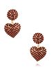 Kolczyki bordowe z sercami Cristal Hearts KSS1360