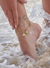 Bransoletka złota na nogę z falą Ocean Waves BNSA0027