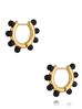 Kolczyki złote okrągłe z czarną emalią Rouen KSA0816
