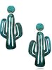 Kolczyki zielone z kaktusami Cactus KZA0080