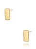 Kolczyki prostokątne gniecione złote małe KSA1788