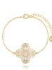 Bransoletka złota z kryształową koniczynką Cristal Clover BSS0189