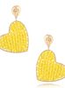 Kolczyki z żółtymi sercami Coeur Coloré KWE0063