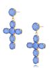 Kolczyki niebieskie krzyże Jolene KRG0847
