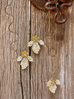 Naszyjnik z kwiatkiem kremowy Floral Leaf NBI0015
