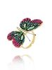 Pierścionek z kolorowym motylem Papillon PPI0016