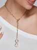 Naszyjnik złoty łańcuch z perłą Yoko NRG0439