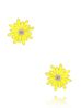 Kolczyki kwiatuszki z żółtą emalią KSY0126