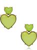 Kolczyki zielone z sercami Palette KZA0244