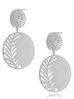 Kolczyki srebrne ze stali szlachetnej Silver Leaf KSA0280