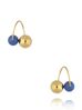 Kolczyki złote z kulkami i niebieską emalią Enamel Balls KSA1612