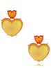 Kolczyki żółte z sercami Palette KZA0243