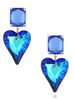 Kolczyki serca z granatowymi kryształami Osasco II KFF0203