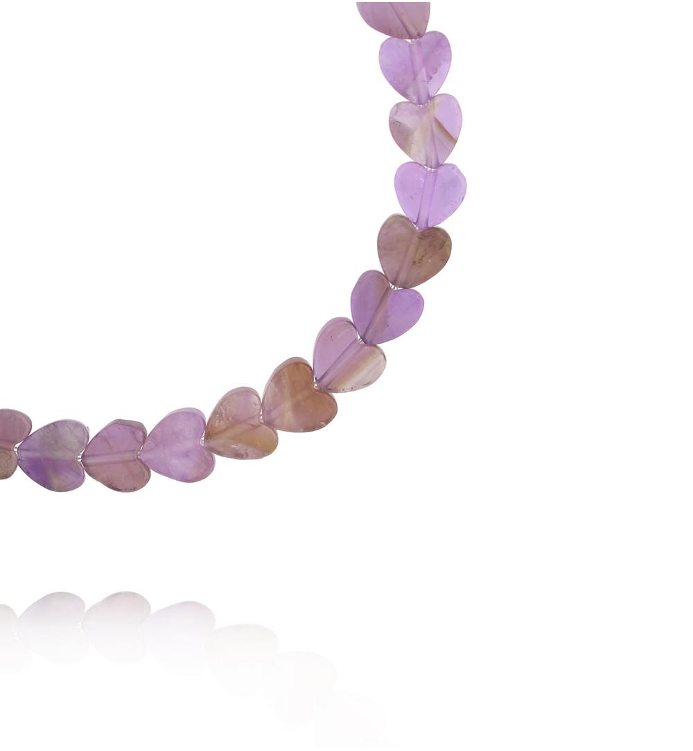 Bransoletka z sercami- ametysty BTW3734