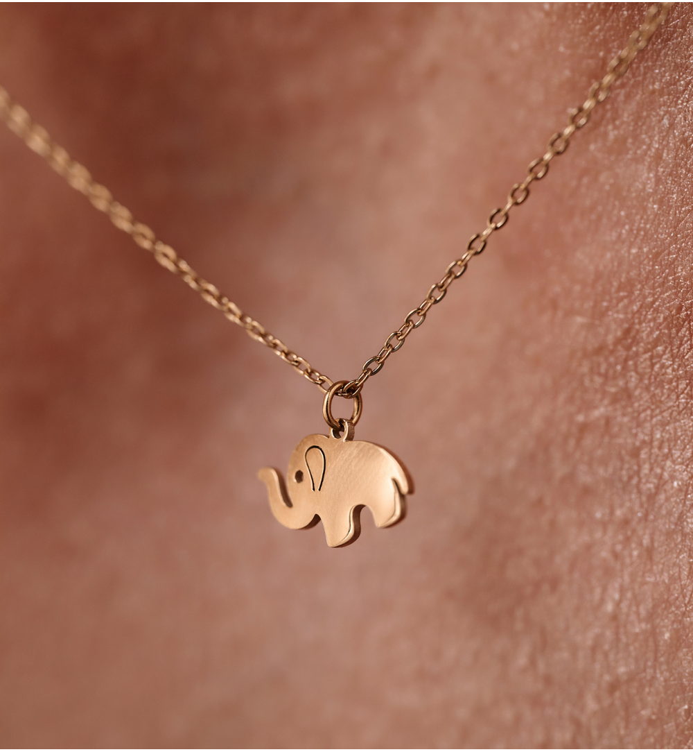 Naszyjnik ze słonikiem złoty dla mamy NSY0781