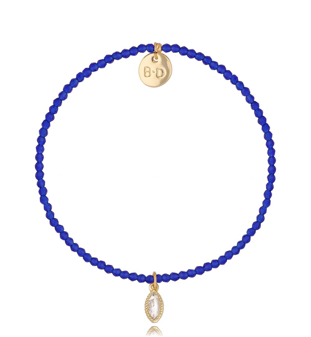 Bransoletka z granatowymi cyrkoniami i i zawieszką Lifestyle BTW1062