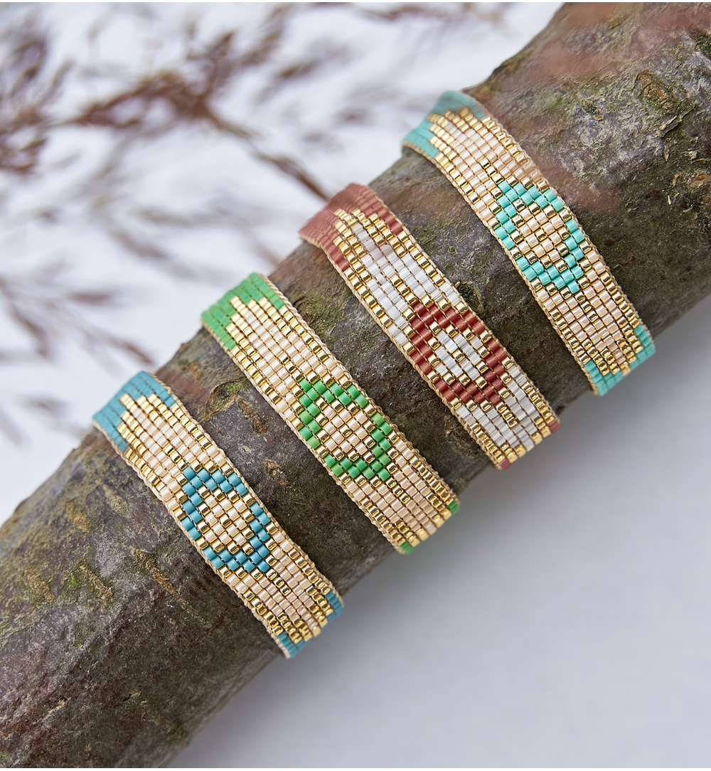 Bransoletka niebieska z koralikami Miyuki Aziza BSC1594