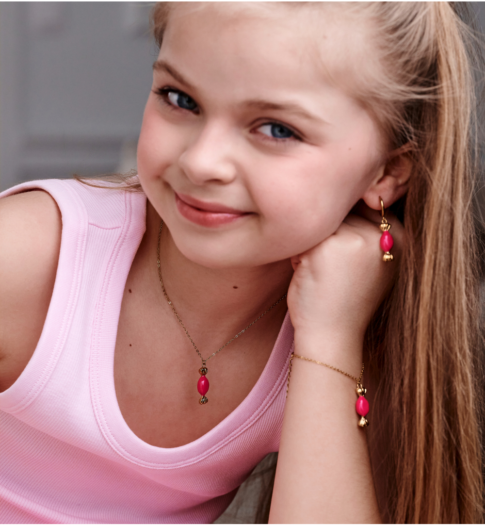 Naszyjnik dla dziewczynki z zawieszką  cukierka NSY0807