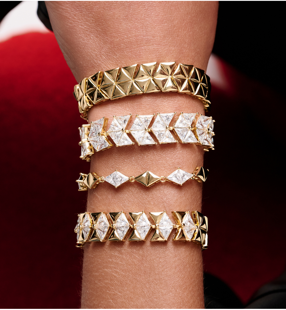 Bransoletka z geometrycznymi kryształami BSS0274