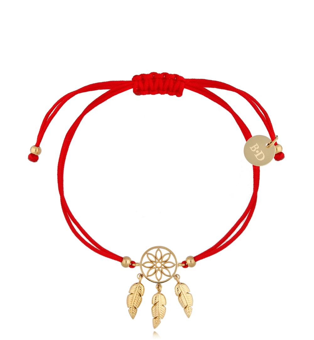 Bransoletka z czerwonym sznurkiem Łapacz snów Dreamcatcher BGL0717
