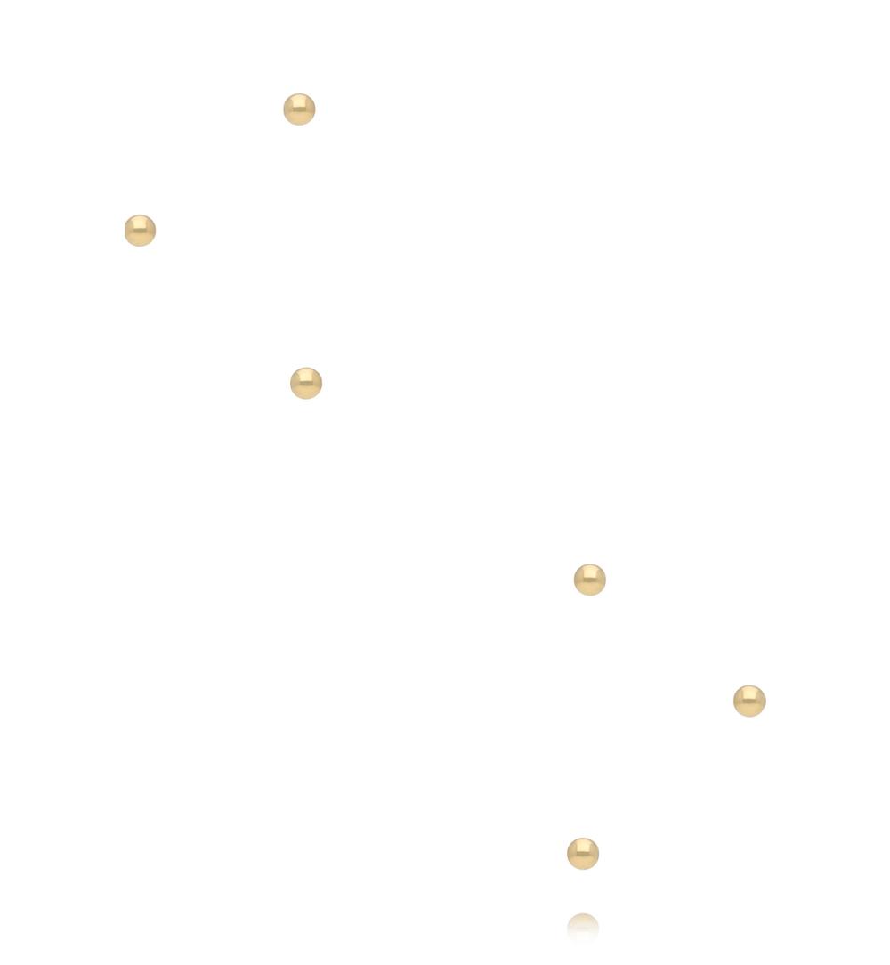 Zestaw minimalistycznych kolczyków kulek złoconych KMB0015