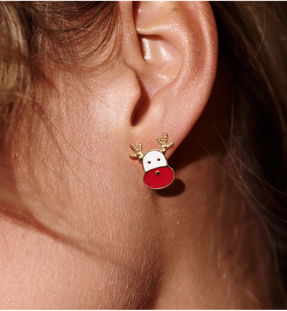 Kolczyki świąteczne renifery KSA2335