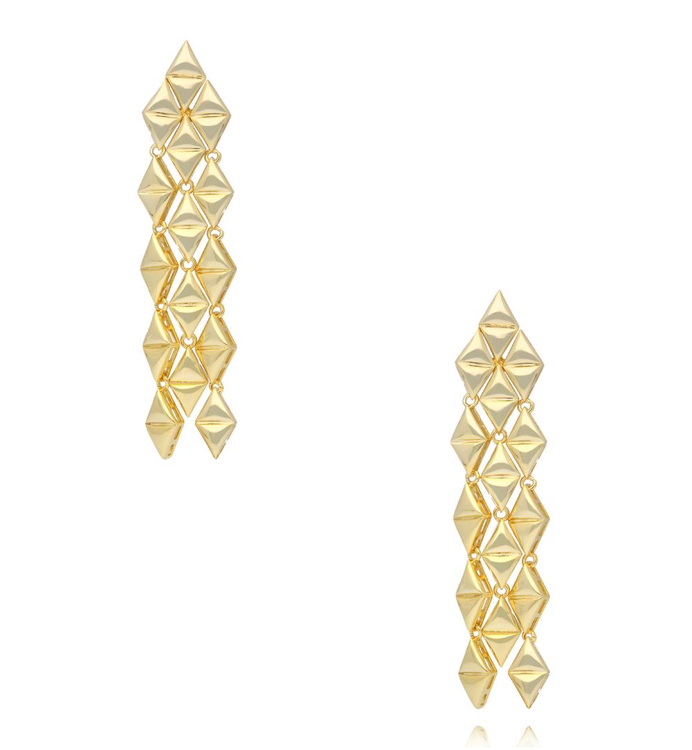 Kolczyki geometryczne złote KSS2244