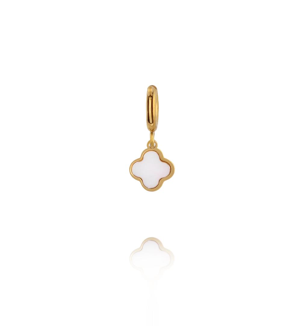 Charms koniczynka z masą perłową CHA0182