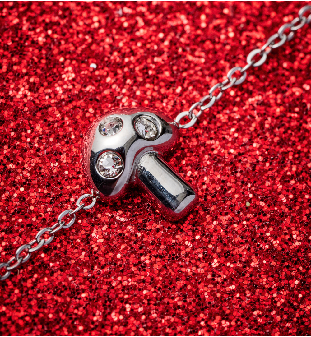 Bransoletka z grzybkiem srebrna BSA0848