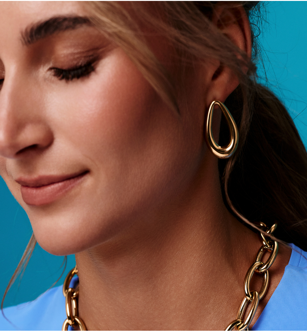 Kolczyki łezki złote KRG1076