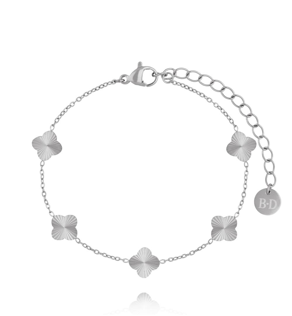 Bransoletka z motywem czterolistnych koniczynek BSY0601