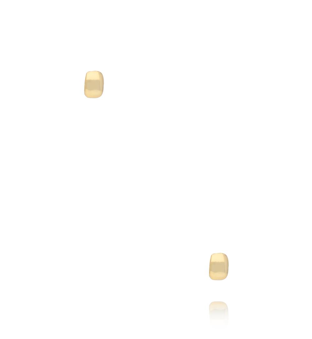 Zestaw złoconych prostokątnych kolczyków KMB0024