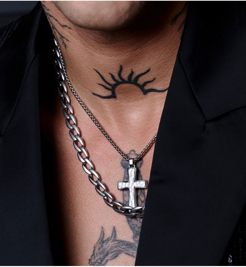 Naszyjnik łańcuch srebrny męski NMITC0191