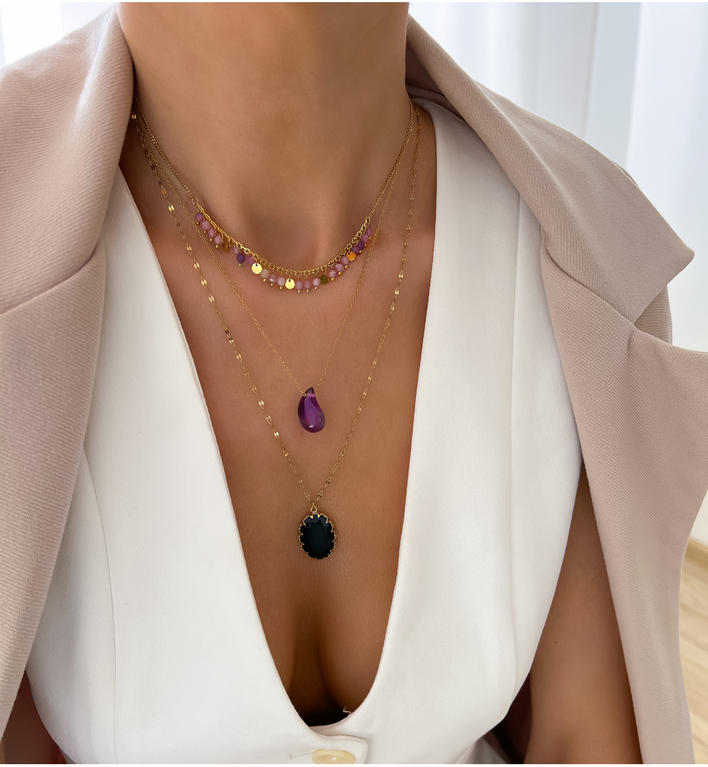 Naszyjnik z ametystami Paradise Jewels NPA1251