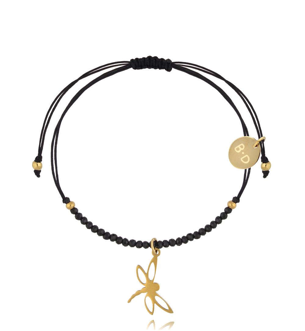 Bransoletka z turmalinami i złotą ważką Successo BMT0092