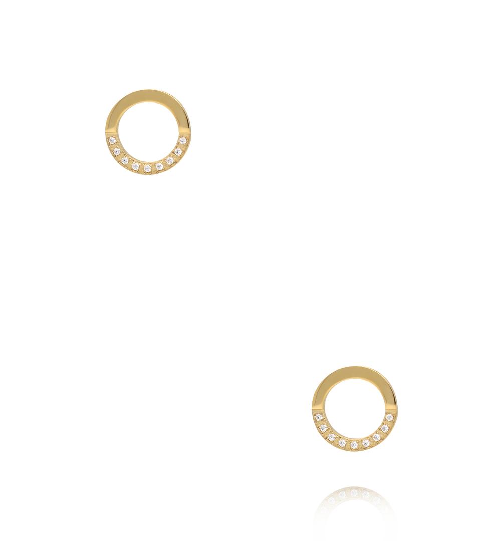 Zestaw biżuterii złoconej z motywem koła ZN0050