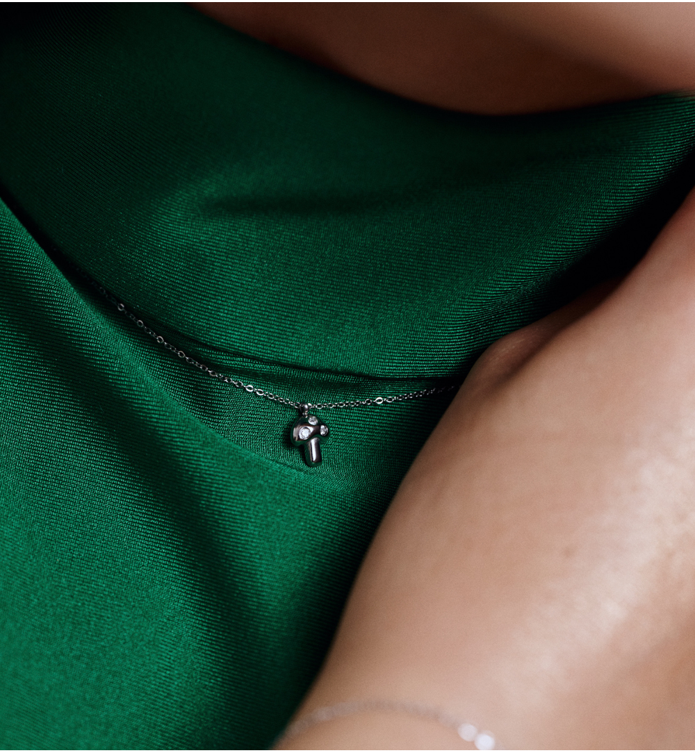 Zestaw biżuterii z motywem grzybka ZN0027