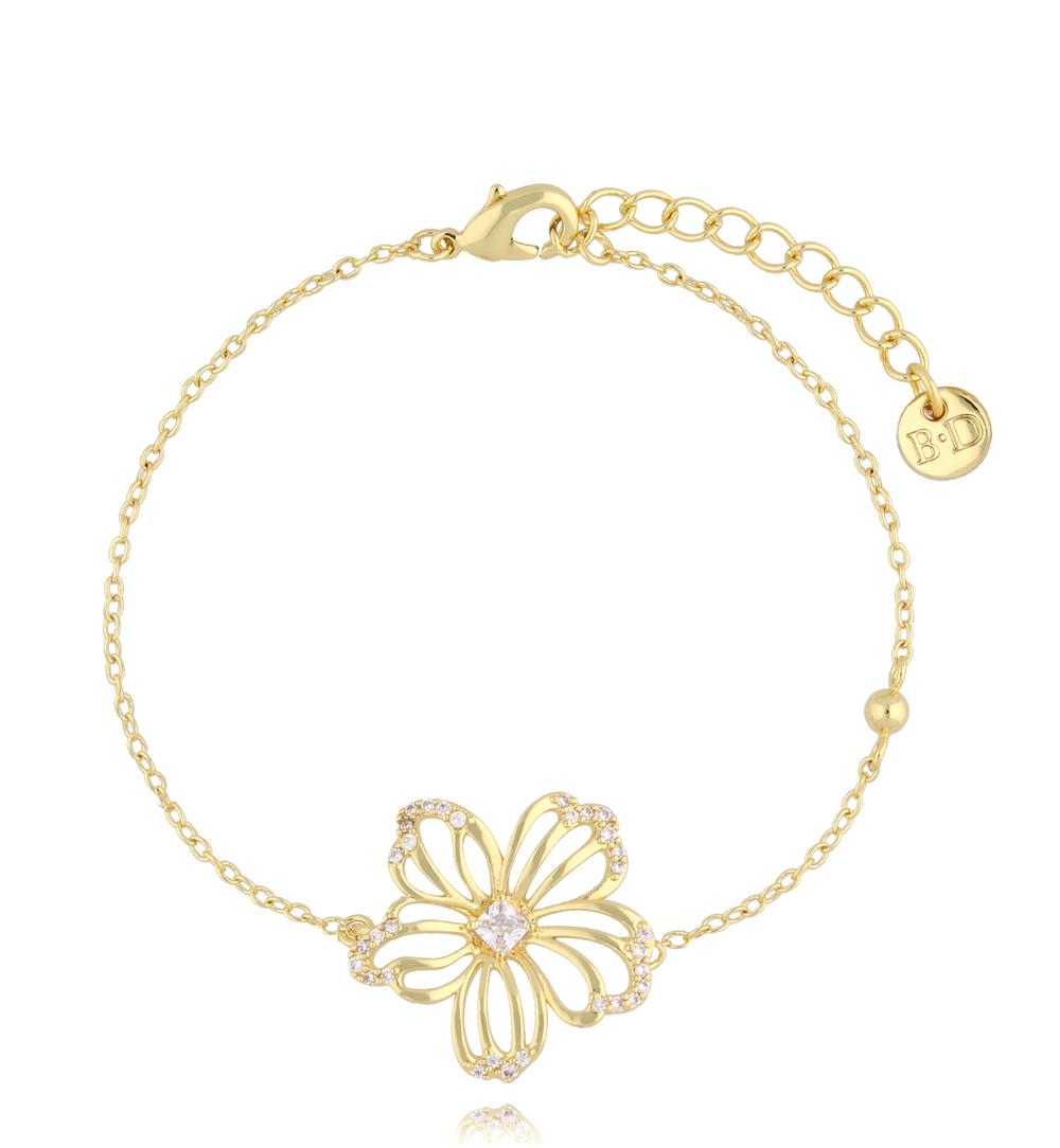 Bransoletka złota z kwiatkiem Sunlit Blossom BRG0267