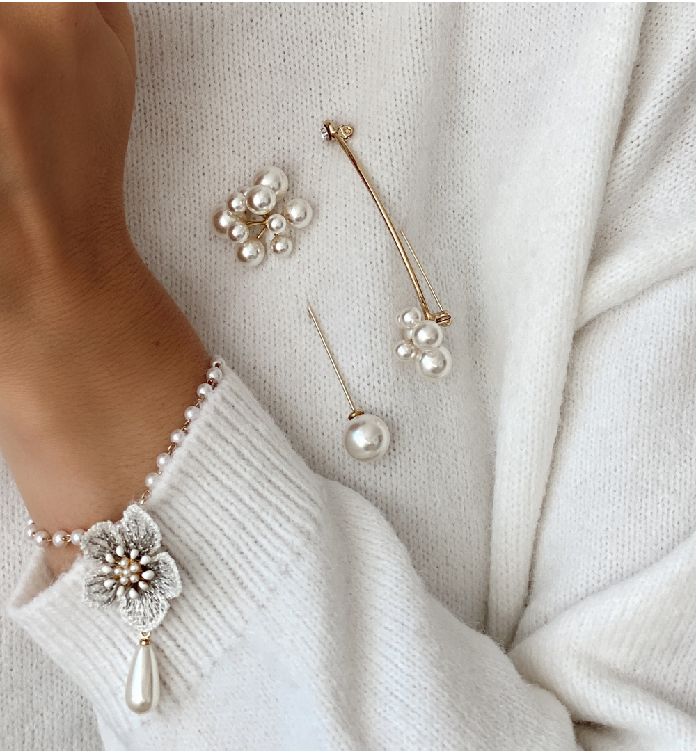 Szpilka złota z perłami Thiane BRPE0004